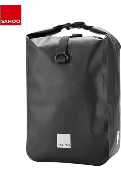 Siyah Stil Sahoo Su Geçirmez Bisiklet Taşıma Çantası 10L Roll-Top Arka Rafı Ayarlayın Bagaj Bagaj Koltuğu Pannier Açık Bisiklet Depolama (Yurt Dışından)