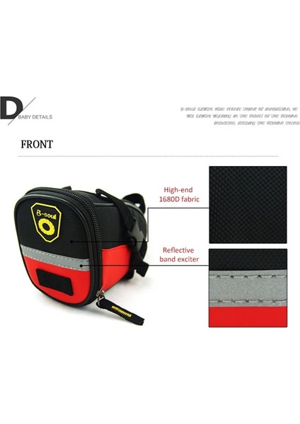 Kırmızı Stil Bisiklet Eyer Çantası 3D Kabuk Yağmur Geçirmez Yansıtıcı Darbeye Dayanıklı Yansıtıcı Kapasite Katlanabilir Kuyruk Arka Çanta Bisiklet Mtb Pannier Siyah (Yurt Dışından) indirimleri