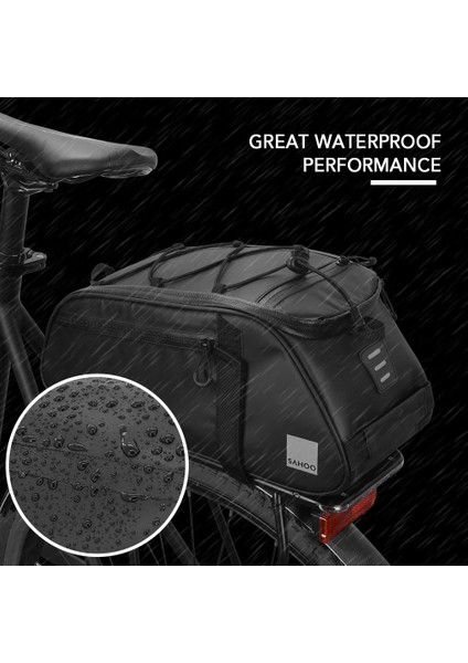 7l Siyah Stil Bisiklet Arka Koltuk Bagaj Çantası Su Geçirmez Arka Panniers Çanta Yansıtıcı Arka Eyer Çanta Mtb Yol Bisikleti Bisiklet Saklama Çantası El Çantası (Yurt Dışından) modelleri