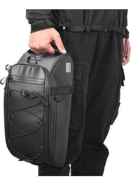 7l Siyah Stil Bisiklet Arka Koltuk Bagaj Çantası Su Geçirmez Arka Panniers Çanta Yansıtıcı Arka Eyer Çanta Mtb Yol Bisikleti Bisiklet Saklama Çantası El Çantası (Yurt Dışından) fırsatları