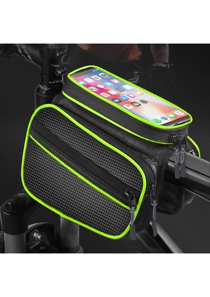 Kırmızı Stil Bisiklet Çantası Pannier Bisiklet Bisiklet Çerçevesi Dokunmatik Ekran IPHONE Tutucusu Su Geçirmez Cep Telefon Kılıfı Omuz Bagaj Tüpü Kafa (Yurt Dışından) fiyatları