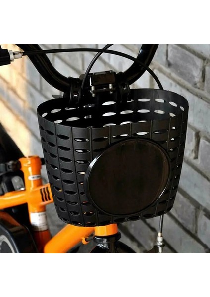Siyah Stil Bisiklet Sepeti Hollow Çocuk Bisikleti Üç Tekerlekli Bisiklet Scooter Depolama Ön Gidon Plastik Taşıyıcı Bisiklete Binme Çocuklar Sürme Alışveriş (Yurt Dışından) fırsatları