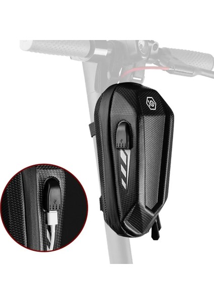 L Tarzı Elektrikli Scooter Kafa Kolu Çanta Eva Sert Kabuk Su Geçirmez Çanta Xiaomi M365 Gidon Asılı Evrensel Depolama Ön Çanta (Yurt Dışından) fiyatları