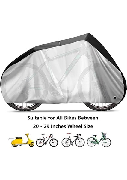 Siyah Stil Xl Beden Açık Evrensel Bisiklet Koruyucu Örtü Bezi Uv Koruyucu Scooter Tüm Sezon Su Geçirmez Toz Geçirmez S-Xl Bisiklet Örtüsü 2 Renk (Yurt Dışından) fiyatları