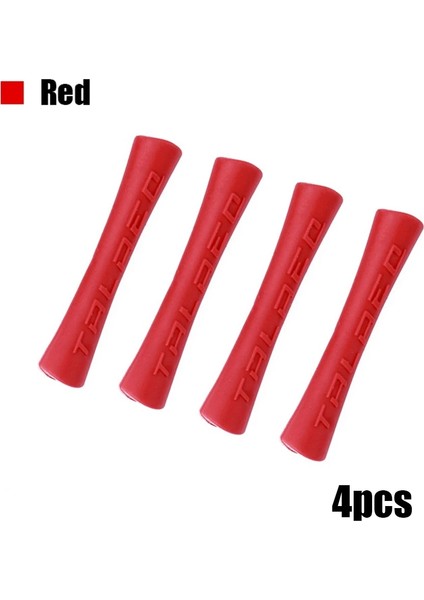 Kırmızı Stil 4 Adet Bisiklet Kablosu Kauçuk Koruyucu Kol Çizilmez Dayanıklı Hat Borusu Kapağı Vites Fren Hattı Borusu Koruyucu Kauçuk Kılıf (Yurt Dışından)