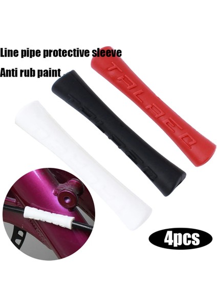 Kırmızı Stil 4 Adet Bisiklet Kablosu Kauçuk Koruyucu Kol Çizilmez Dayanıklı Hat Borusu Kapağı Vites Fren Hattı Borusu Koruyucu Kauçuk Kılıf (Yurt Dışından) fiyatları