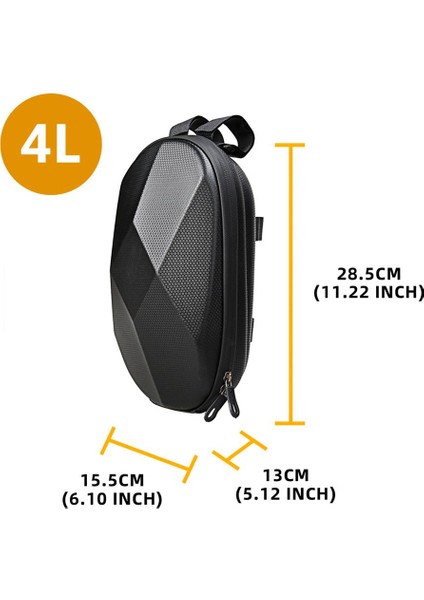 4l Tarzı 5l Eva Sert Kabuk Elektrikli Scooter Ön Saklama Çantası Büyük Kapasiteli Kaykay Xiaomi Mijia M365 Için Asılı Çanta Açık Sürme (Yurt Dışından)
