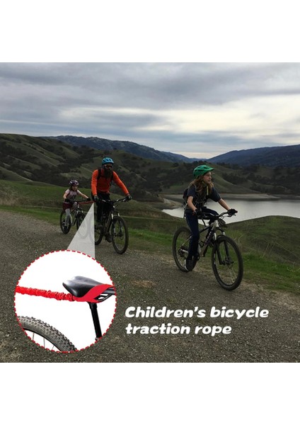 Kırmızı Stil Çekme Halatı Mtb Bisiklet Çekme Bungee Çocuk Bisiklete Binme Uzun Bisiklet Maceraları Için Çekme Kayışı Elastik Ebeveyn-Çocuk Naylon Halat (Yurt Dışından)