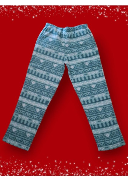 Cepli Polar Kadın Pijama Altı Desenli