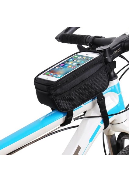 Kırmızı Stil Bisiklet Telefonu Çantası Su Geçirmez Bisiklet Çantaları Dokunmatik Ekran Kılıfı 4. Mtb Tüp Çerçeve Saklama Çantası Bisiklet Panniers Aksesuarları (Yurt Dışından) fırsatları