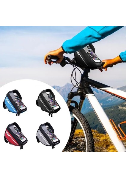 No.1 Tarzı B-Soul Su Geçirmez Bisiklet Çantası Bisiklet Çerçevesi Ön Üst Tüp Çanta Moilbe Telefon Için Dokunmatik Ekran Mtb Moutain Yol Bisikleti Çantası (Yurt Dışından)