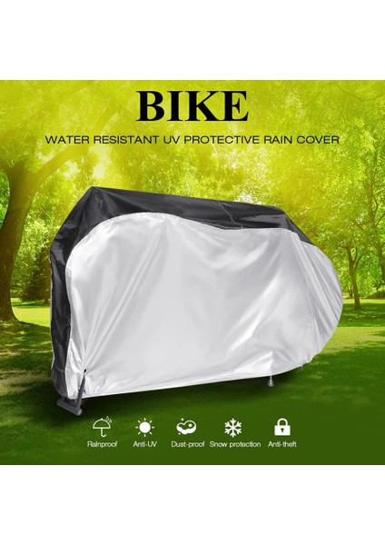 Gümüş Tarzı S Beden Motosiklet Örtüsü Evrensel Açık Uv Bisiklet Koruyucu Scooter Tüm Sezon Su Geçirmez Bisiklet Yağmur Toz Geçirmez Bisiklet Örtüsü 190T (Yurt Dışından) fırsatları