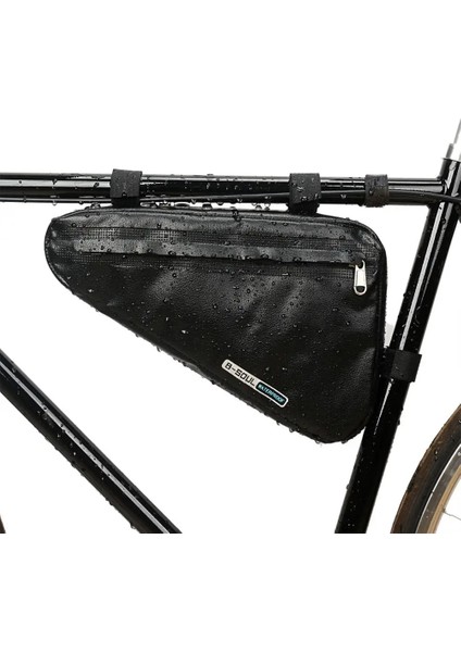 Kumral Tarzı Su Geçirmez Bisiklet Çantası Mtb Bisiklet Çantası Bisiklet Aksesuarları Için Büyük Kapasiteli Retro Üçgen Çanta Depolama (Yurt Dışından)