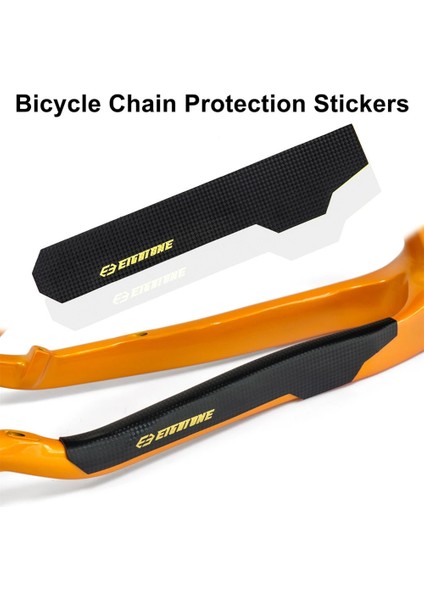 Siyah Stil Yol Bisiklet Zinciri Çerçeve Çizilmez Su Geçirmez Mtb Bisiklet Arka Çatal Çerçeve Guard Paster Kapak Kaymaz Koruyucu Sticker Siyah (Yurt Dışından)
