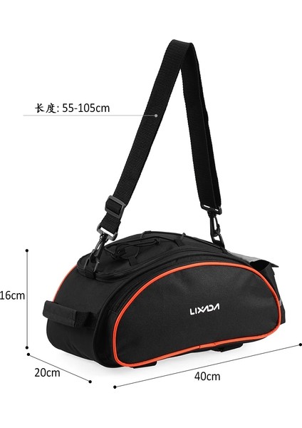 Gri Tarzı Lixada Bisiklet Arka Koltuk Çantası 13L Su Geçirmez Bisiklet Bisiklet Rafı Koltuk Çantası Arka Bagaj Pannier Arka Koltuk Çantası Çanta Omuz Çantaları (Yurt Dışından) indirimleri