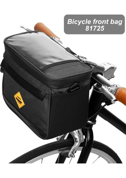 81725 Siyah Stil Bisiklet Çantası Su Geçirmez Bisiklet Üst Ön Tüp Çerçeve Çanta Mtb Yol Bisikleti Pannier Siyah Bisiklet Aksesuarları (Yurt Dışından)