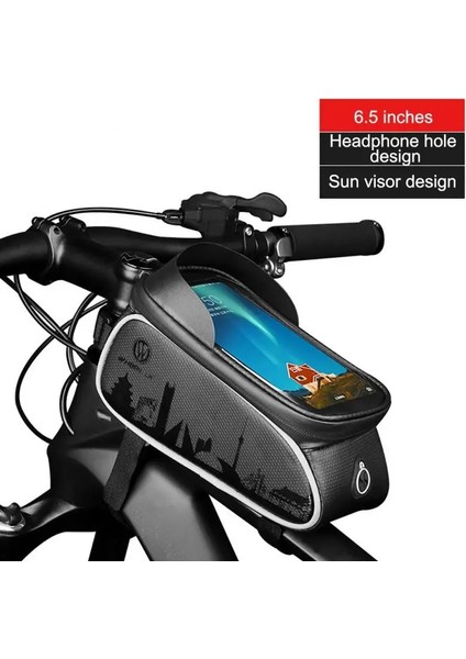 No.2 Tarzı Bisiklet Çantası Su Geçirmez Dokunmatik Ekran Bisiklet Çantası Üst Ön Tüp Çerçeve Mtb Moountian Yol Bisikleti Çantası 6.5 Telefon Kılıfı Bisiklet Aksesuarları (Yurt Dışından)