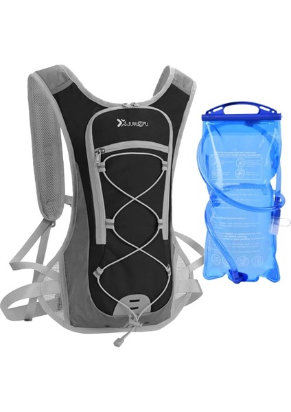 Siyah Stil Ultralight Nefes Alabilir Taşınabilir Bisiklet Çantası Açık Koşu Bisiklete Binme Yürüyüş 2l Su Torbası ile Nemlendirme Sırt Çantası Mesane Şişesi (Yurt Dışından)