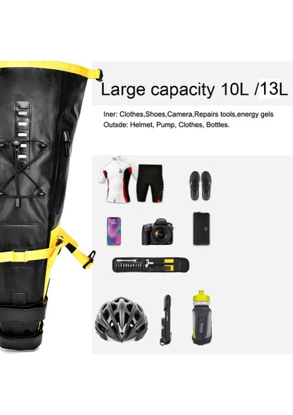 BAG009 Siyah 3l Stili Bisiklet Çantası Su Geçirmez L Büyük Kapasiteli Bisiklet Eyer Çantası Bisiklete Binme Katlanabilir Kuyruk Arka Çanta Dağ Bisikleti Yol Gövdesi Bisiklet Çantası (Yurt Dışından)
