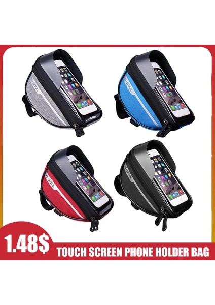 Gri Tarzı B-Soul Bisiklet Bisiklet Gidon Telefon Çantası Bisiklet Ön Tüp Dokunmatik Pannier Çanta Açık Sürme Için Su Geçirmez Telefon Tutucu (Yurt Dışından) modelleri