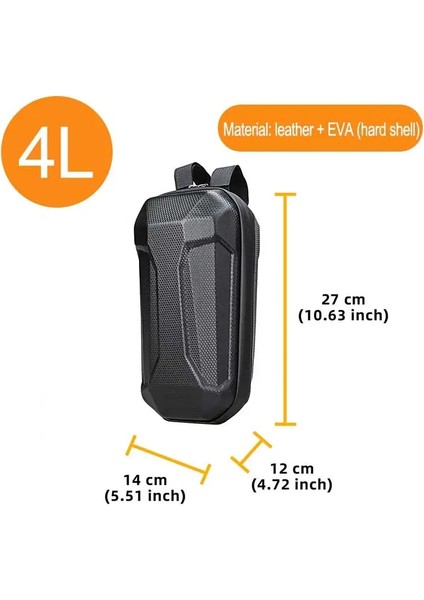 L Tarzı Evrensel Scooter Kafa Kolu Çanta Elektrikli Scooter Saklama Çantası Su Geçirmez Eva Sert Kabuk Çanta Xiaomi Mijia M365 Aksesuarları Için (Yurt Dışından)