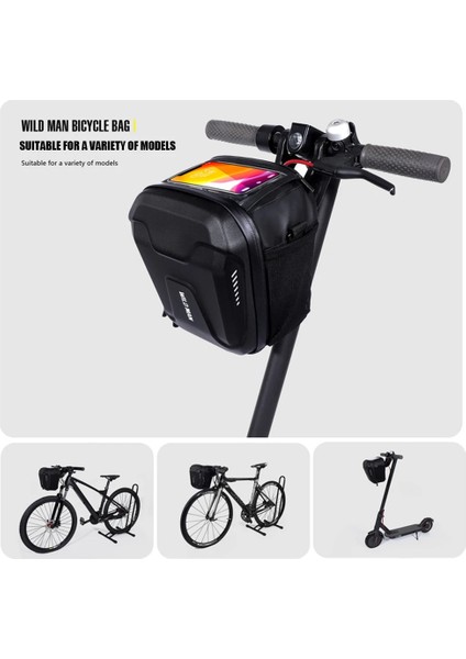 4l 27X14X12CM Stili Mtb Bisiklet Kafası Asılı Çanta 3l 4l Yağmur Geçirmez Su Geçirmez Elektrikli Scooter Eva Sert Kabuk Gidon Çantası Kick Scooter Kamera 3l Kılıfı (Yurt Dışından) indirimleri