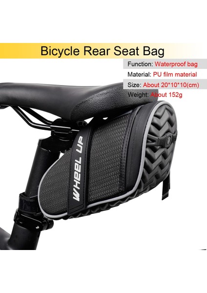 C19- Stil Tekerlek Yukarı Eyer Çantası Arka Koltuk Direği Çanta Yansıtıcı Arka Koltuk Kutusu Mtb Darbeye Dayanıklı Kuyruk Çerçevesi (Yurt Dışından)