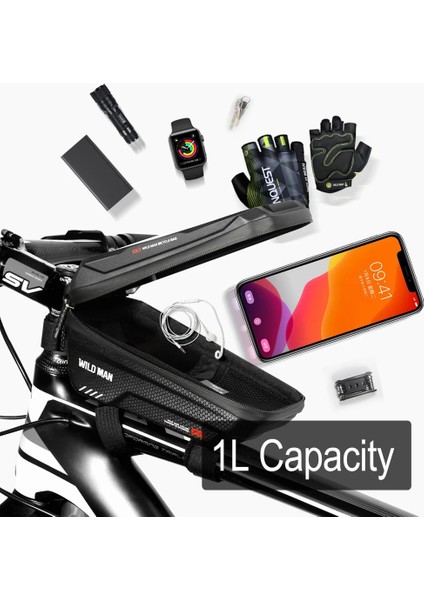 B05 Siyah Stil Wıld Man Bisiklet Telefon Çantası Yağmur Geçirmez Bisiklet Ön Çanta Dokunmatik Telefon Kılıfı Mtb Bisiklet Üst Tüp Çanta Bisiklet Aksesuarları (Yurt Dışından) fiyatları