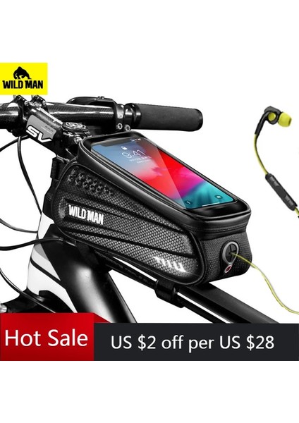 X1 Kırmızı Stil Wıld Man Yağmur Geçirmez Mtb Bisiklet Çantası Bisiklet Çerçevesi Ön Üst Tüp Dokunmatik Ekran Telefon Çantası Yansıtıcı Telefon Kılıfı Bisiklet Aksesuarları (Yurt Dışından) fiyatları