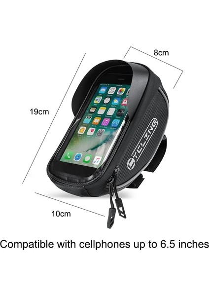 No.16 Tarzı Wıld Man Bisiklet Çantası Sert Kabuk Karbon Fiber Doku Su Geçirmez Dokunmatik Ekran Bisiklet Ön Üst Tüp Çanta Kılıfı Mtb Bisiklet Aksesuarı (Yurt Dışından)