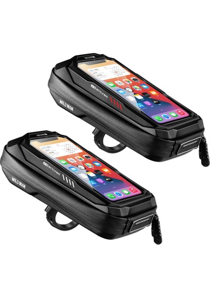 No.16 Tarzı Wıld Man Bisiklet Çantası Sert Kabuk Karbon Fiber Doku Su Geçirmez Dokunmatik Ekran Bisiklet Ön Üst Tüp Çanta Kılıfı Mtb Bisiklet Aksesuarı (Yurt Dışından) fırsatları