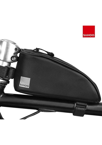 Siyah Stil Sahoo Seyahat Serisi Bisiklet Üst Çerçeve Çanta Bisiklet Mtb Yol Bisikleti Scooter Çapraz Raylı Kiriş Üst Tüp Pannier Saklama Çantası (Yurt Dışından)