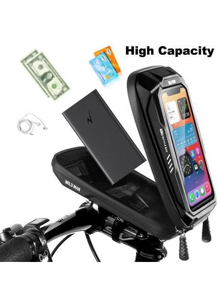 V21-99 Stili Diğer Bisiklet Çantası Telefon Tutucu Kılıf Su Geçirmez Dağ Yolu Çerçevesi Ön Bisiklet Çantası Pannier Eyer Koltuk Gidon Bisiklet Aksesuarları (Yurt Dışından)