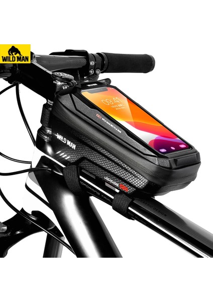 Xs2 Kırmızı Stil Vahşi Adam Dağ Bisikleti Dokunmatik Ekran Ön Çerçeve Saklama Çantası Mtb Bisiklet Üst Tüpü Sert Kabuk Bisiklet Pannier Kılıfı Için 6.6 Inç (Yurt Dışından) modelleri