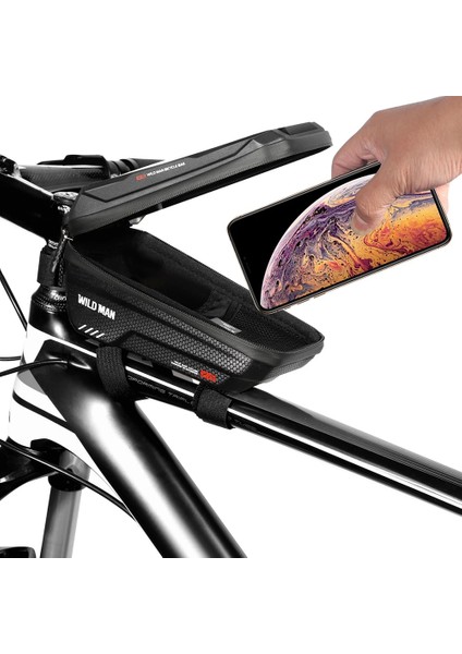 Xs2 Kırmızı Stil Vahşi Adam Dağ Bisikleti Dokunmatik Ekran Ön Çerçeve Saklama Çantası Mtb Bisiklet Üst Tüpü Sert Kabuk Bisiklet Pannier Kılıfı Için 6.6 Inç (Yurt Dışından) indirimleri