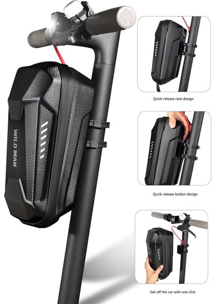 2 L Tarzı Vahşi Adam Elektrikli Scooter Çantası Bisiklet Çantaları Kafa Kolu Çanta Eva Sert Kabuk Kılıf Çanta Xiaomi M365 Pro Için Bisiklet Aksesuarları (Yurt Dışından) fiyatları