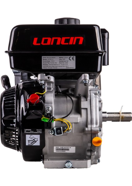 G270F-O Eur5 Benzinli Ipli Motor 9 Hp