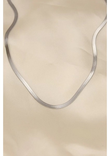 316 L Çelik Silver Renk 45 cm İtalyan Zincir Model Kadın Kolye fiyatları
