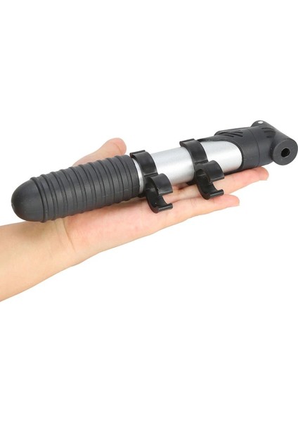 Siyah Stil Alüminyum Alaşımlı Üç Bölümlü Taşınabilir Bisiklet Şişme Tüp Balon Manuel Yüksek Basınçlı Mini Pompa Bisiklet Lastiği Pompası (Yurt Dışından)