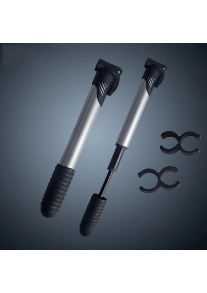 Siyah Stil Alüminyum Alaşımlı Üç Bölümlü Taşınabilir Bisiklet Şişme Tüp Balon Manuel Yüksek Basınçlı Mini Pompa Bisiklet Lastiği Pompası (Yurt Dışından) modelleri