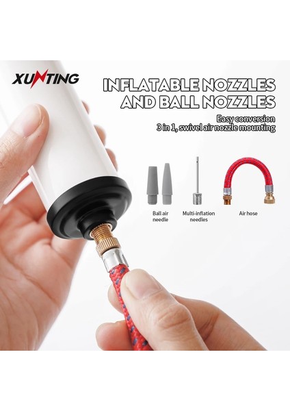 M32-01 Beyaz Stil Xunting Bisiklet Pompası Alüminyum Mini Taşınabilir Hafif Hava Pompası Futbol Bisiklet Bisiklet Topu Futbol Lastik Şişirme Bisiklet Aksesuarları (Yurt Dışından) indirimleri