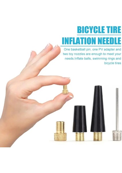 Bir Stil Et Top Iğne Meme Adaptör Kiti Basketbol Futbol Bisiklet Lastiği Şişirmek Pompa Parçaları Aksesuarları (Yurt Dışından) modelleri