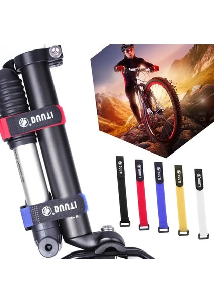 No.3 Tarzı 5 Adet Bisiklet Naylon Kanca Döngü Bant Kendinden Yapışkanlı Kayış Bisiklet Kablosu Ipliği Kravat Pompa Şişe Bandı Bisiklet El Feneri Bandaj 25 cm (Yurt Dışından) fırsatları