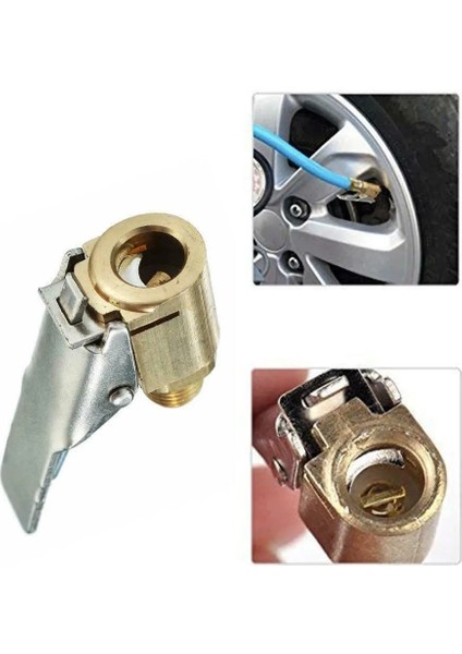 Taşınabilir Şişme Pompa Araba Lastiği Için 8 mm Araba Hava Pompası Meme Adaptörü Metal Kamyon Lastiği Şişirme Valfi Konnektör Kafa Klip Parçaları (Yurt Dışından)