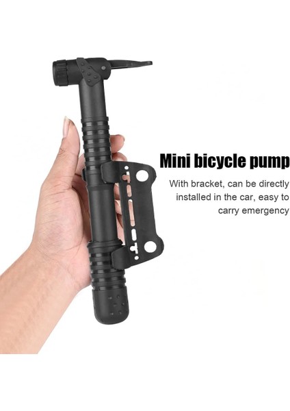 Siyah Stil Mini Bisiklet Pompası Lastik Hava Şişirme Cihazı Neumatico De Bomba De Bicicleta Valf Top Iğne Hortumu Mtb Dağ Taşınabilir Bisiklet Pompası (Yurt Dışından)