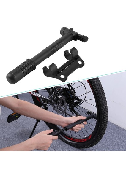 Siyah Stil Mini Bisiklet Pompası Lastik Hava Şişirme Cihazı Neumatico De Bomba De Bicicleta Valf Top Iğne Hortumu Mtb Dağ Taşınabilir Bisiklet Pompası (Yurt Dışından)