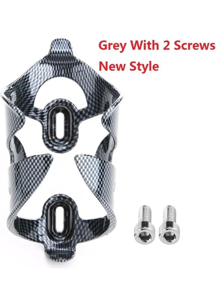 Gri 2 Vidalı Stil Portabidones Ciclismo Karbon Fiber + Cam Elyaf Yol Bisikleti Bisiklet Bisiklete Binme Mtb Su Şişesi Tutacağı Kafes Şişe Rafı Bisiklet (Yurt Dışından)