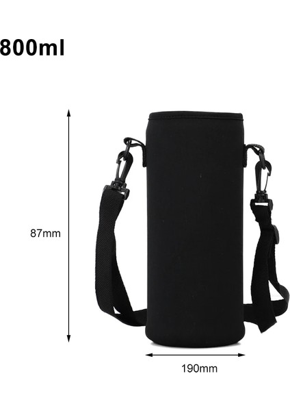 800ML Kupa Setleri Stili Su Şişesi Taşıma Kılıfı Çanta Omuz Askısı Kettle Kılıfı Tutucular Yüksek Kapasiteli Yalıtımlı Soğutucu Çanta ml (Yurt Dışından)