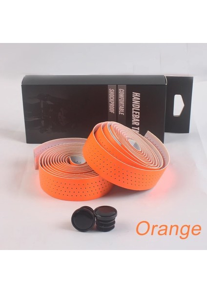 Turuncu Tarzı 2 Adet Yol Bisikleti Gidon Bantları Kaymaz Kolu Sarma Kemeri Yumuşak Nefes Alabilen Bar Kemer Bar Fişleri Bisiklet Aksesuarları (Yurt Dışından)
