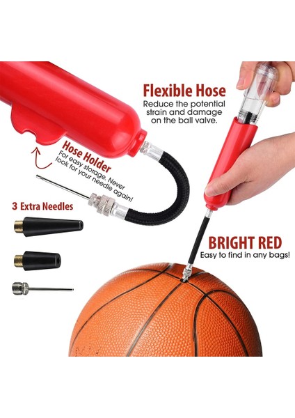 Sarı Stil Top Pompası Çok Işlevli Basketbol Şişirme Iğneli Futbol Voleybol Rugby Balon Mini Taşınabilir Pompa (Yurt Dışından) modelleri